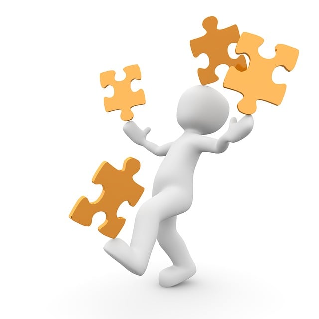 Alone, juggling puzzle pieces